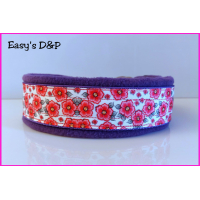 Halfcheck paars roze bloemetjes OP=OP